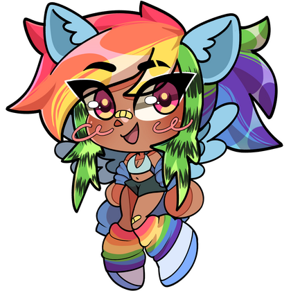 My Little Pony Sticker series, Rainbow Dash (July 2025, Digital art)