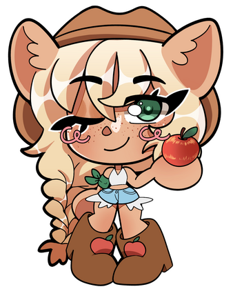 My Little Pony Sticker series, Apple Jack (October 2025, Digital art)