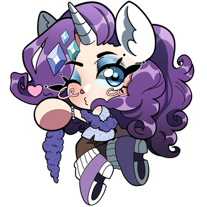 My Little Pony Sticker series, Rarity (July 2025, Digital art)