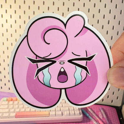 Bunnii Doodles Mascot, Crying Scribla (June. 2025, Digital art)