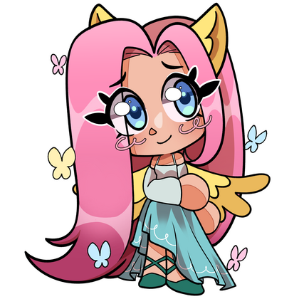 My Little Pony Sticker series, Fluttershy (July 2025, Digital art)