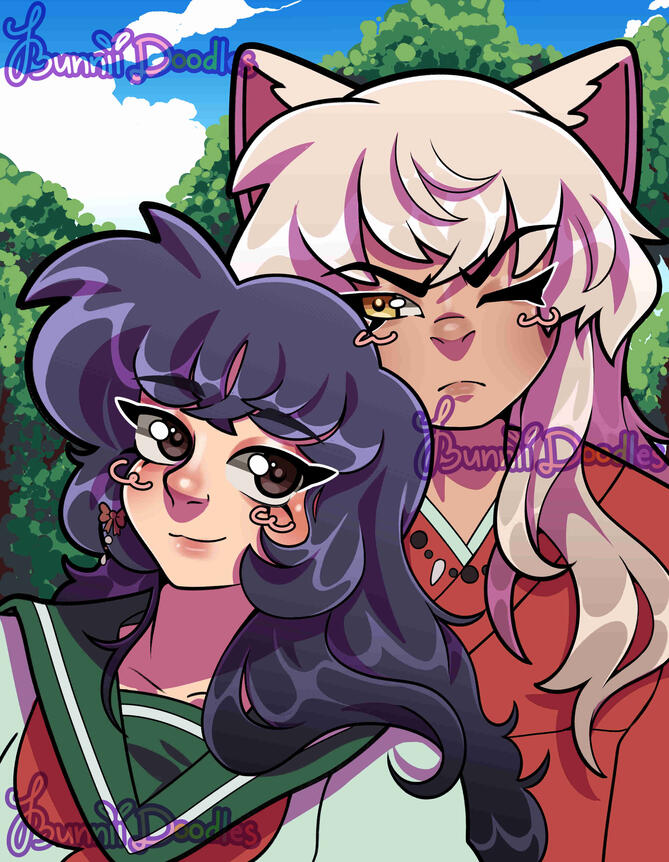 Inuyasha &amp; Kagome, (December 2025, Digital art)