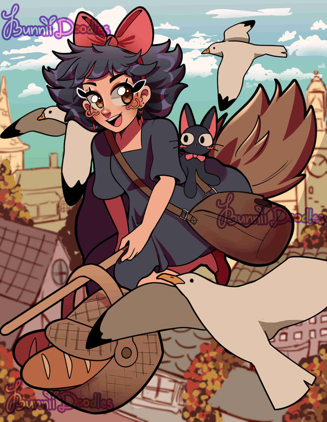 Kiki's Bread Delivery, (December 2025, Digital art)
