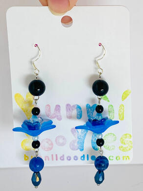 Azure Dark Lily, Earrings (May 2025)