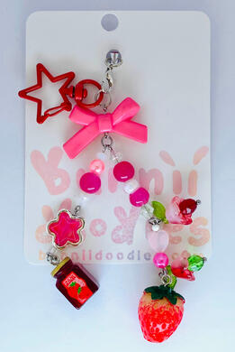 Sweet Strawberry Summer, Keychain Phone Charm (May 2025)